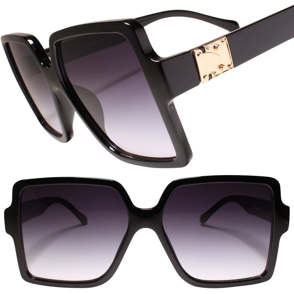 Classic Retro Party Club Rave DJ Pimp Style Sunglasses Square Frame Black